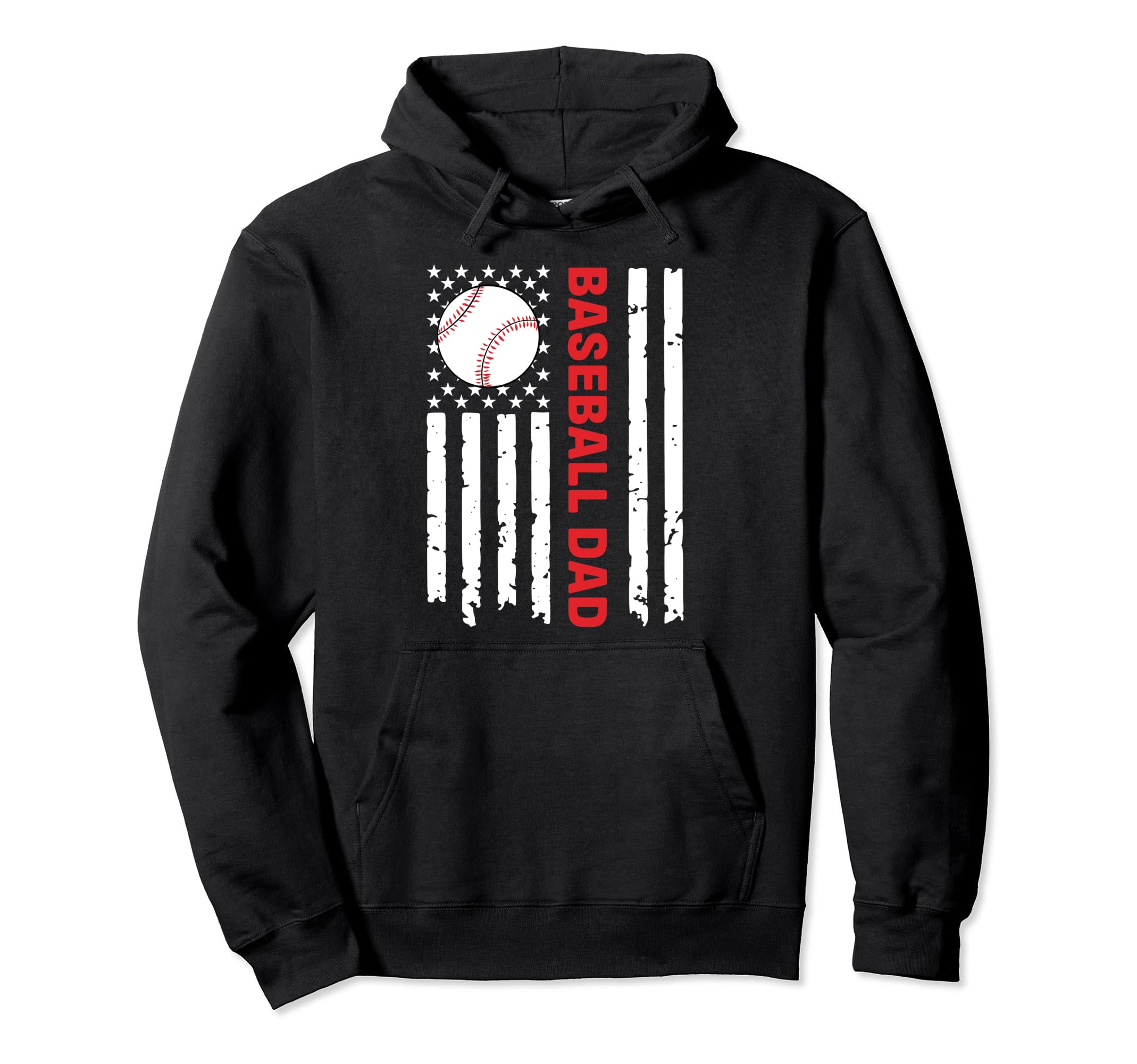 Flag Usa 4Th July Baseball Dad Hoodie - Casual Everyday Wear Unisex - T-Shirt, Sweatshirt, Hoodie