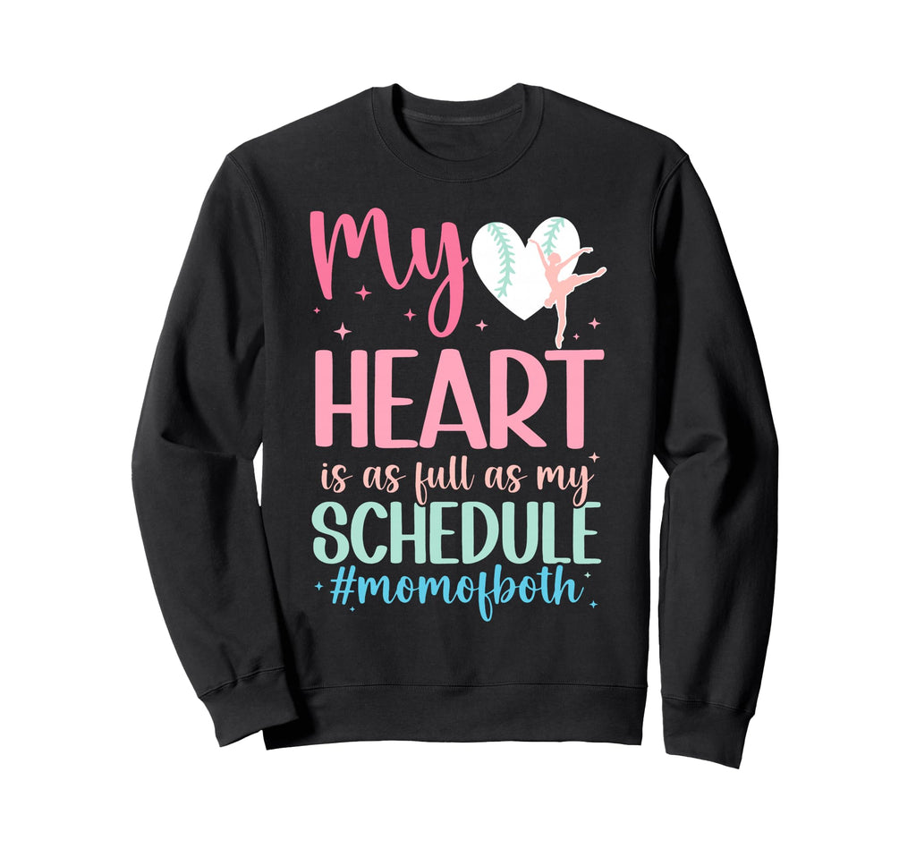 Mom Both Proud Dance And Baseball Sweatshirt - Minimalist Print for Adults - T-Shirt, Sweatshirt, Hoodie