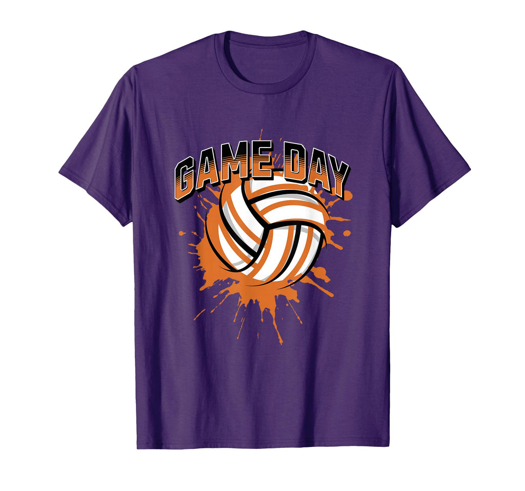 Volleyball Parents Team Game Day Orange T-Shirt - Aesthetic Graphic Unisex - T-Shirt, Sweatshirt, Hoodie