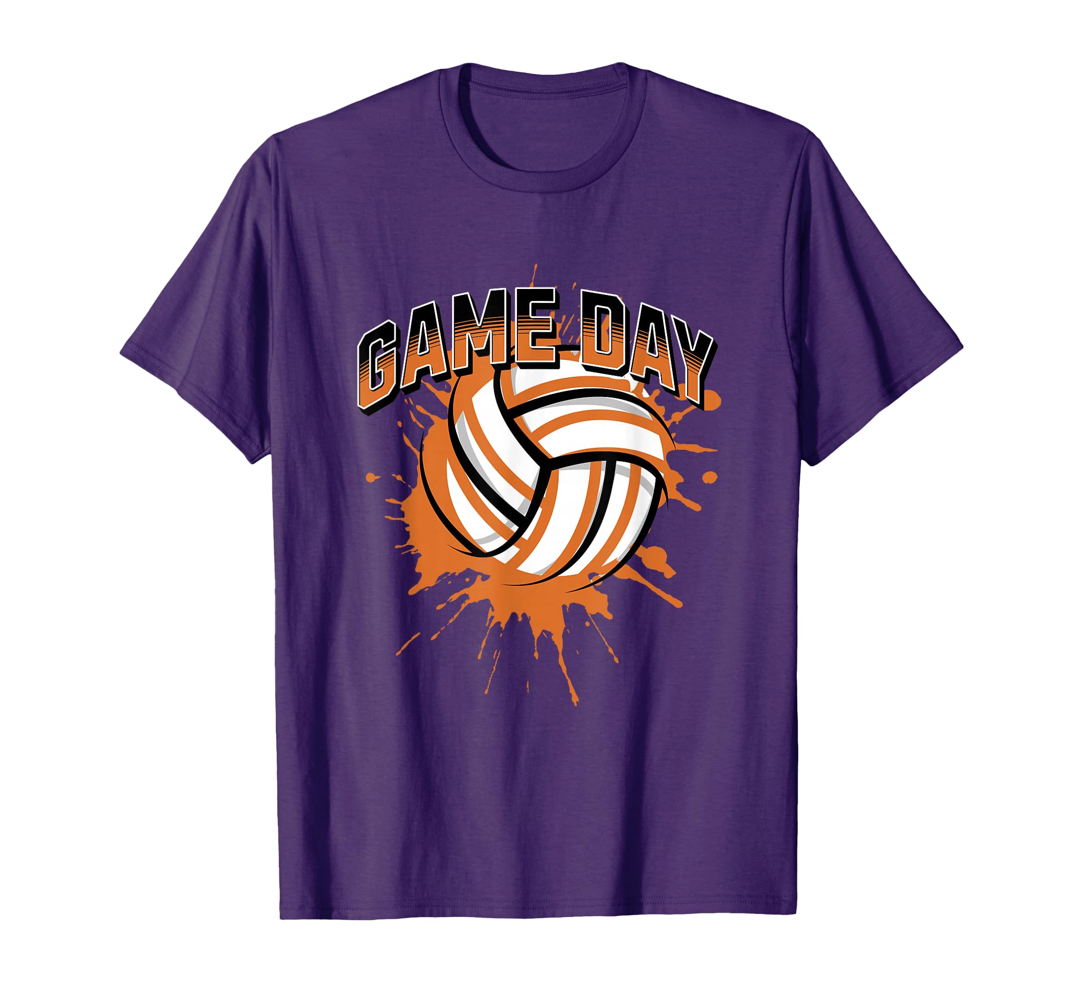 Volleyball Parents Team Game Day Orange T-Shirt - Aesthetic Graphic Unisex - T-Shirt, Sweatshirt, Hoodie