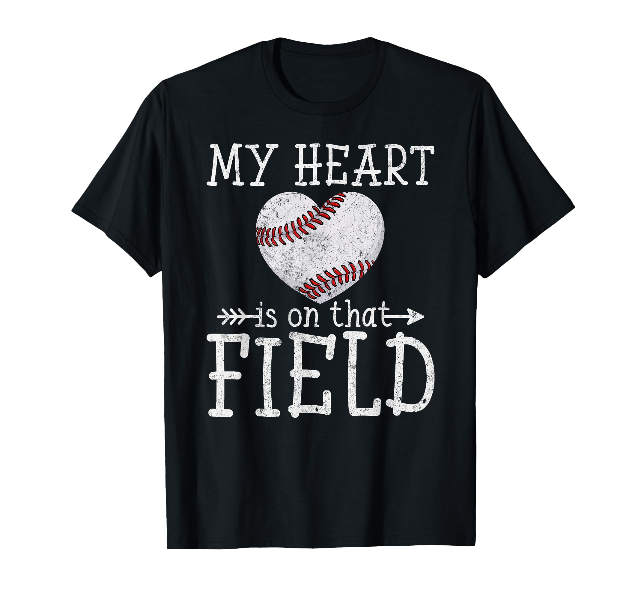 My Heart Is That Field Funny Baseball T-Shirt - Graphic Print for Adults - T-Shirt, Sweatshirt, Hoodie