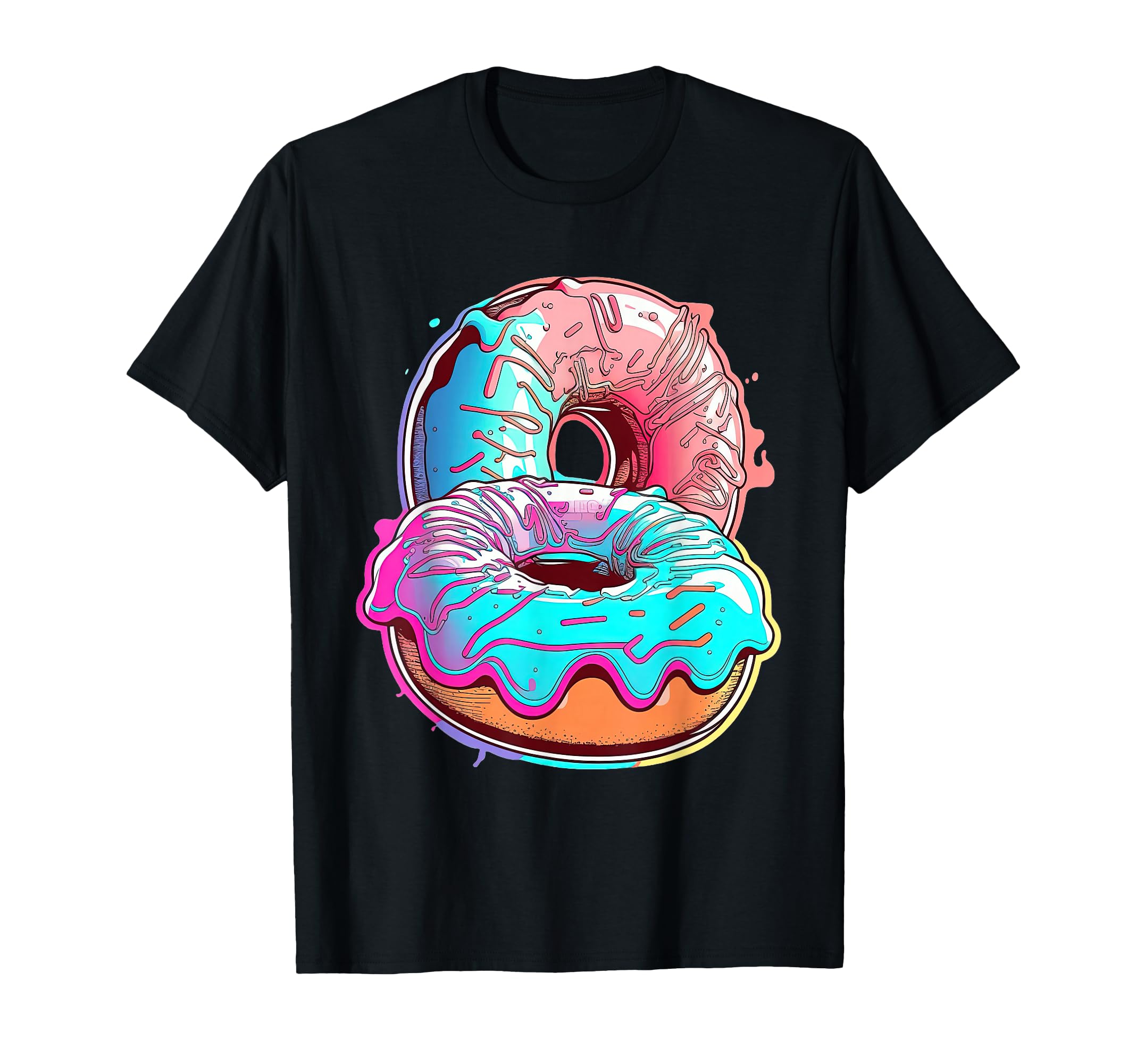 Donuts Vaporwave Synthwave Aesthetic T-Shirt - Trendy Graphic for Adults - T-Shirt, Sweatshirt, Hoodie