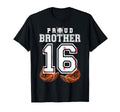 Proud Brother Baseball Player Number 16 T-Shirt - Graphic Print Men Women - T-Shirt, Sweatshirt, Hoodie