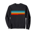 State Indiana Colorful 70S Stripes Sweatshirt - Novelty Apparel Unisex - T-Shirt, Sweatshirt, Hoodie