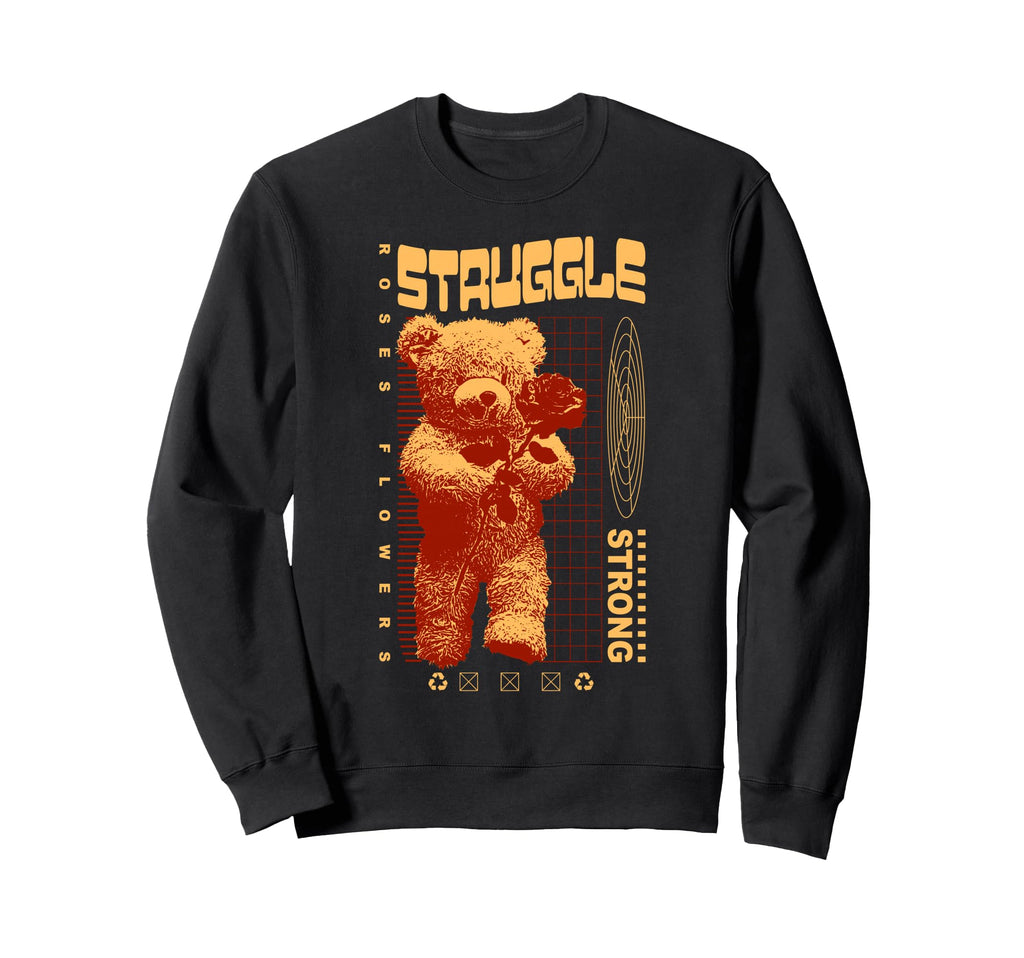 Y2K Bear Bold Urban Graffiti Sweatshirt - Unique Graphic for Adults - T-Shirt, Sweatshirt, Hoodie