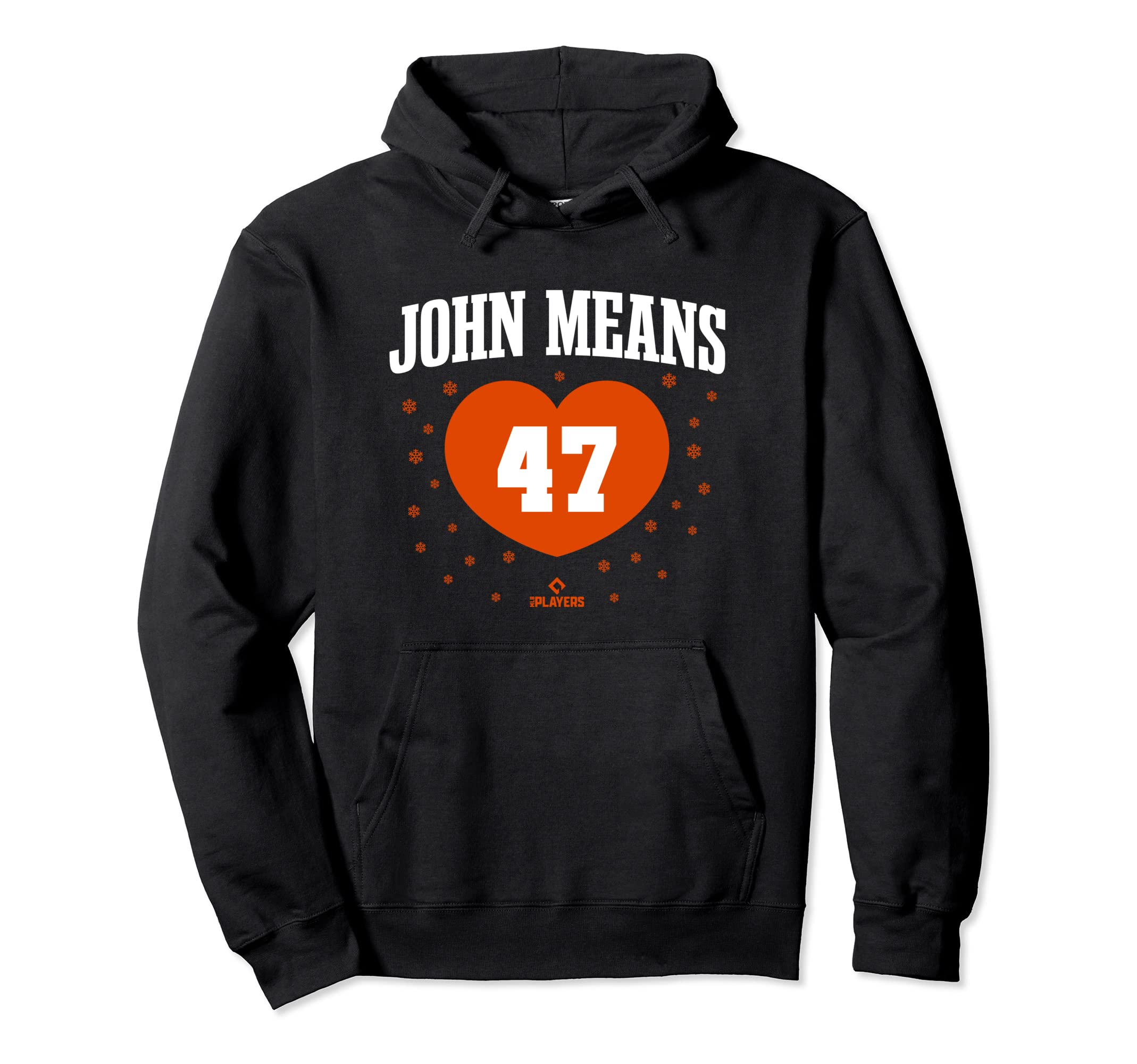 John Means Heart Baltimore Baseball Hoodie - Graphic Print for Adults - T-Shirt, Sweatshirt, Hoodie