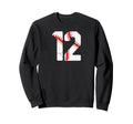 Baseball Player Jersey Number 12 12 Sweatshirt - Aesthetic Graphic Unisex - T-Shirt, Sweatshirt, Hoodie
