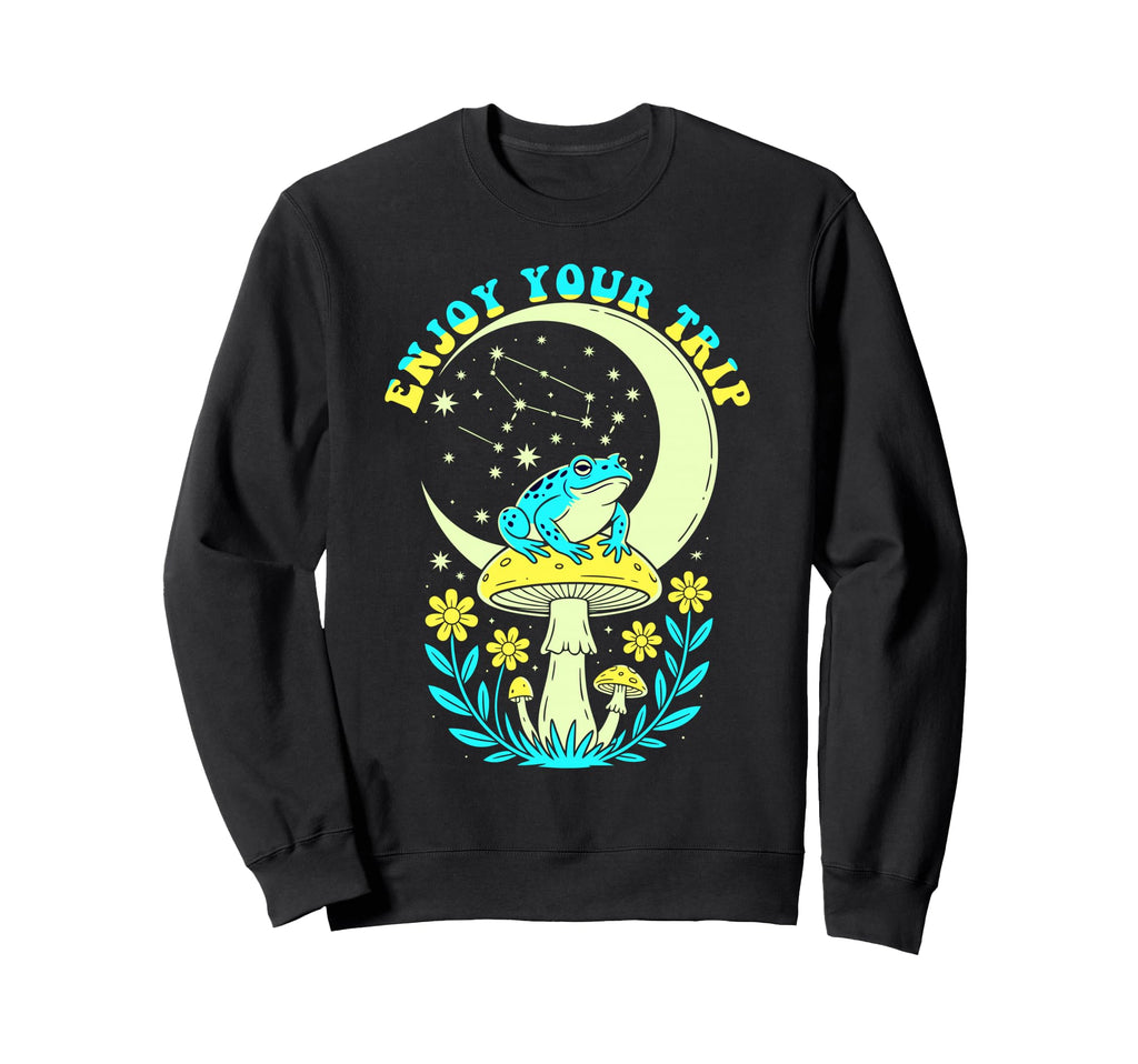 Enjoy Mushrooms Trip Psychedelic Sweatshirt - Casual Everyday Wear Unisex - T-Shirt, Sweatshirt, Hoodie