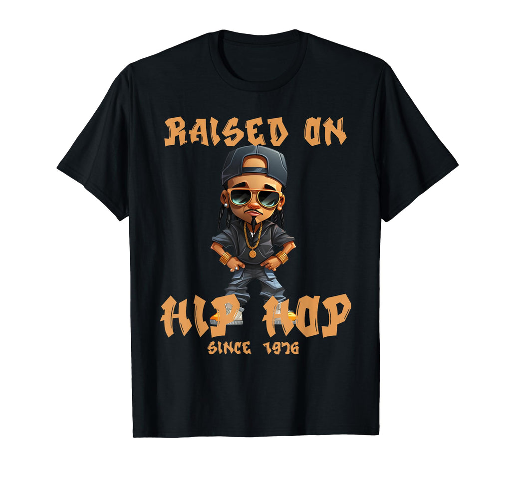 Raised Hip Hop Music Old School T-Shirt - Minimalist Print Men Women - T-Shirt, Sweatshirt, Hoodie