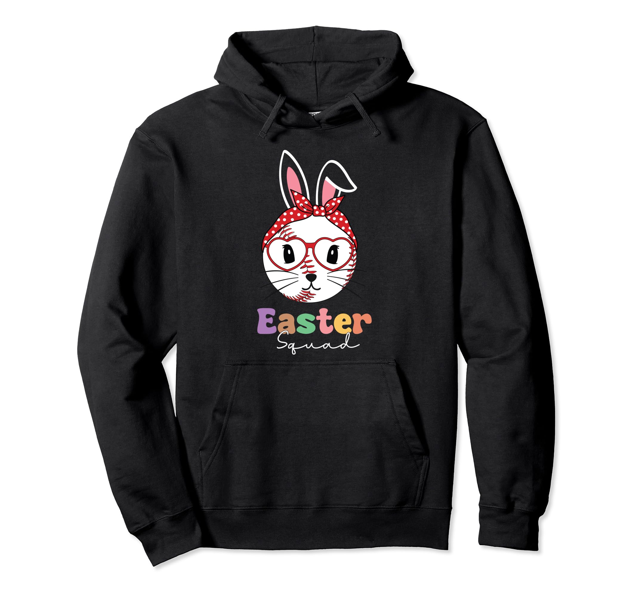 Easter Squad Bunny Playing Baseball Easter Hoodie - Novelty Apparel Unisex - T-Shirt, Sweatshirt, Hoodie