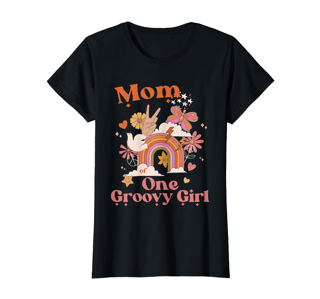 Mom One Groovy Boho Hippie Rainbow T-Shirt - Custom Art Print Men Women - T-Shirt, Sweatshirt, Hoodie