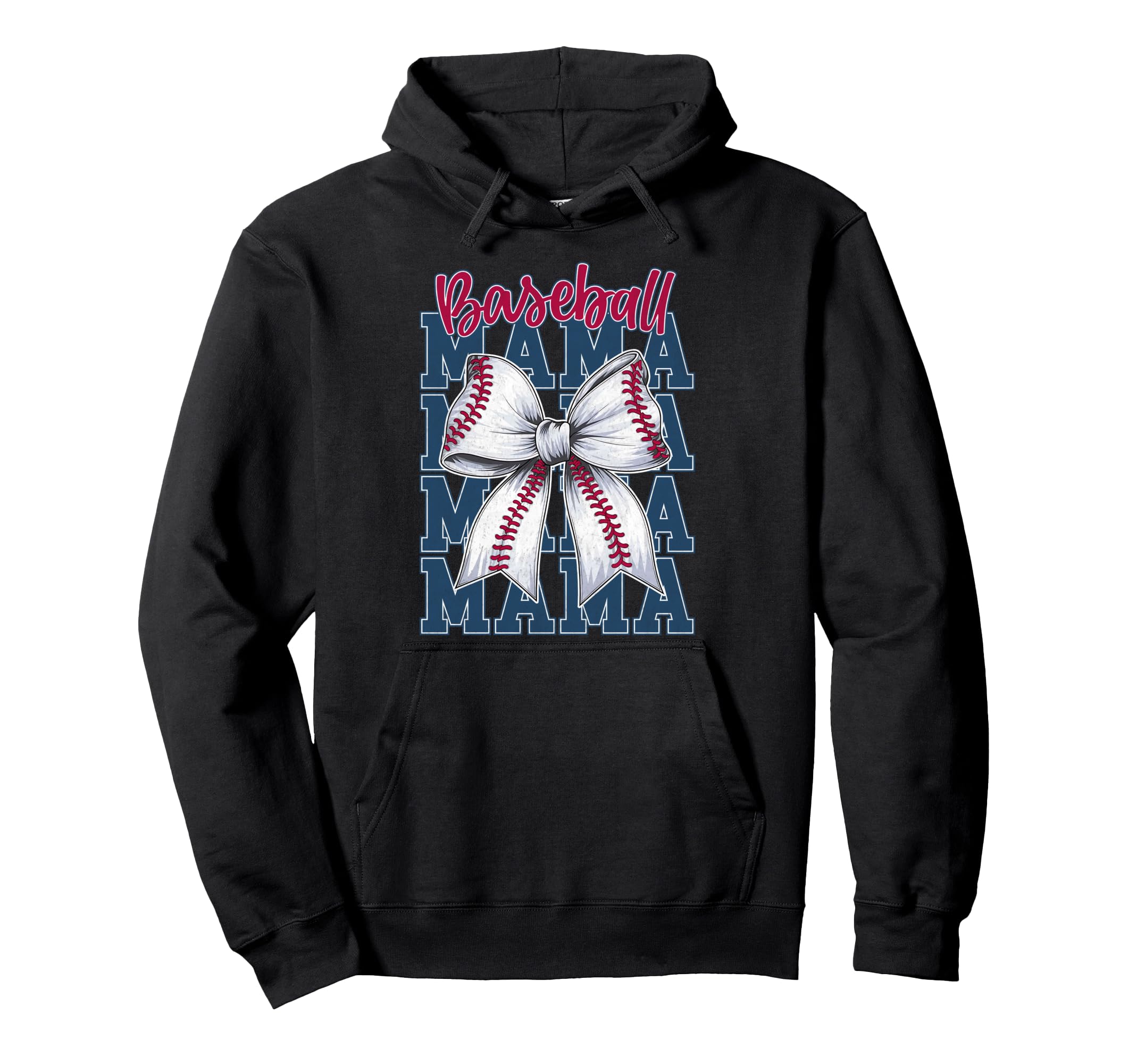 Baseball Mama Coquette Bow Game Day Hoodie - Fun Novelty Design Unisex - T-Shirt, Sweatshirt, Hoodie