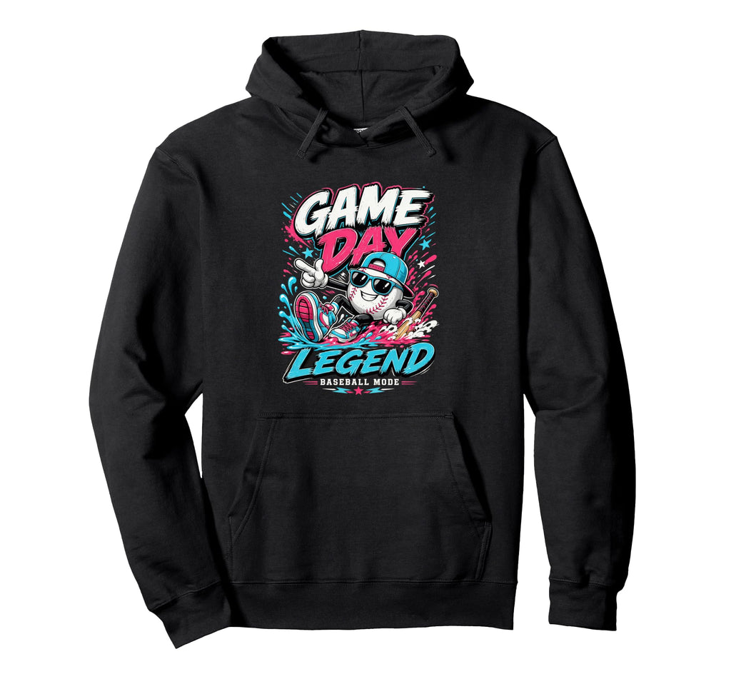 Game Day Legend Baseball Mascot Mode Hoodie - Custom Art Print Unisex - T-Shirt, Sweatshirt, Hoodie