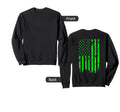 Distressed American Flag Sweatshirt - Aesthetic Graphic for Adults - T-Shirt, Sweatshirt, Hoodie