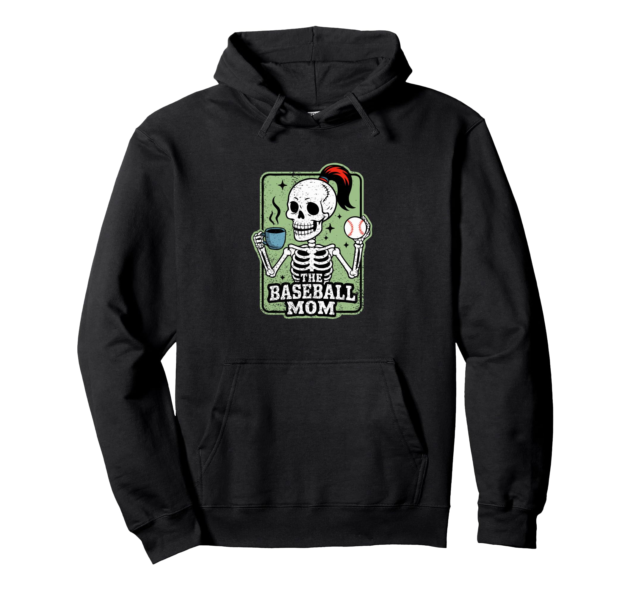 Baseball Mom Tarot Card Skeleton Baseball Hoodie - Unique Graphic Unisex - T-Shirt, Sweatshirt, Hoodie