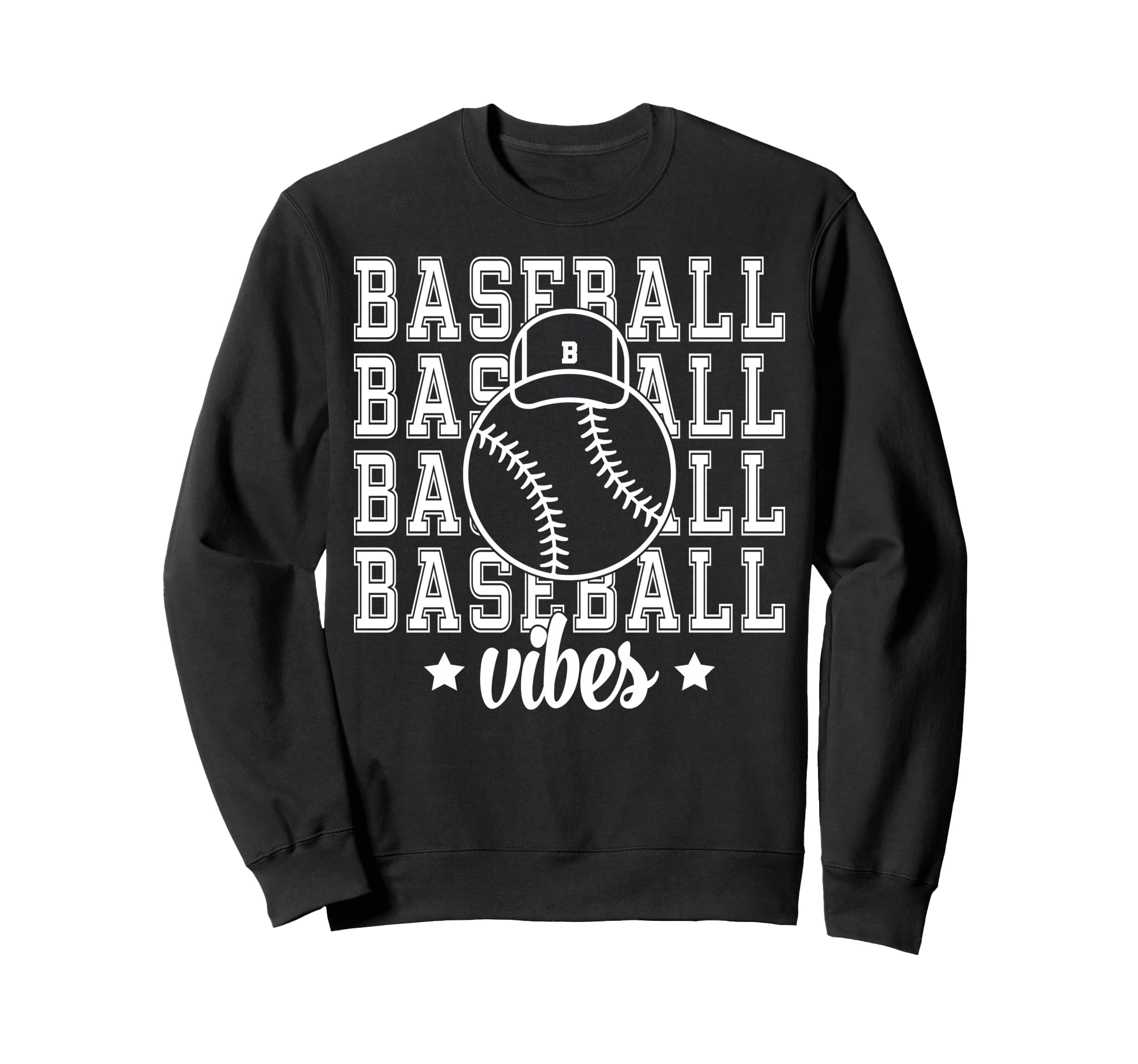 Baseball Vibes Baseball Mom Sweatshirt - Minimalist Print for Adults - T-Shirt, Sweatshirt, Hoodie