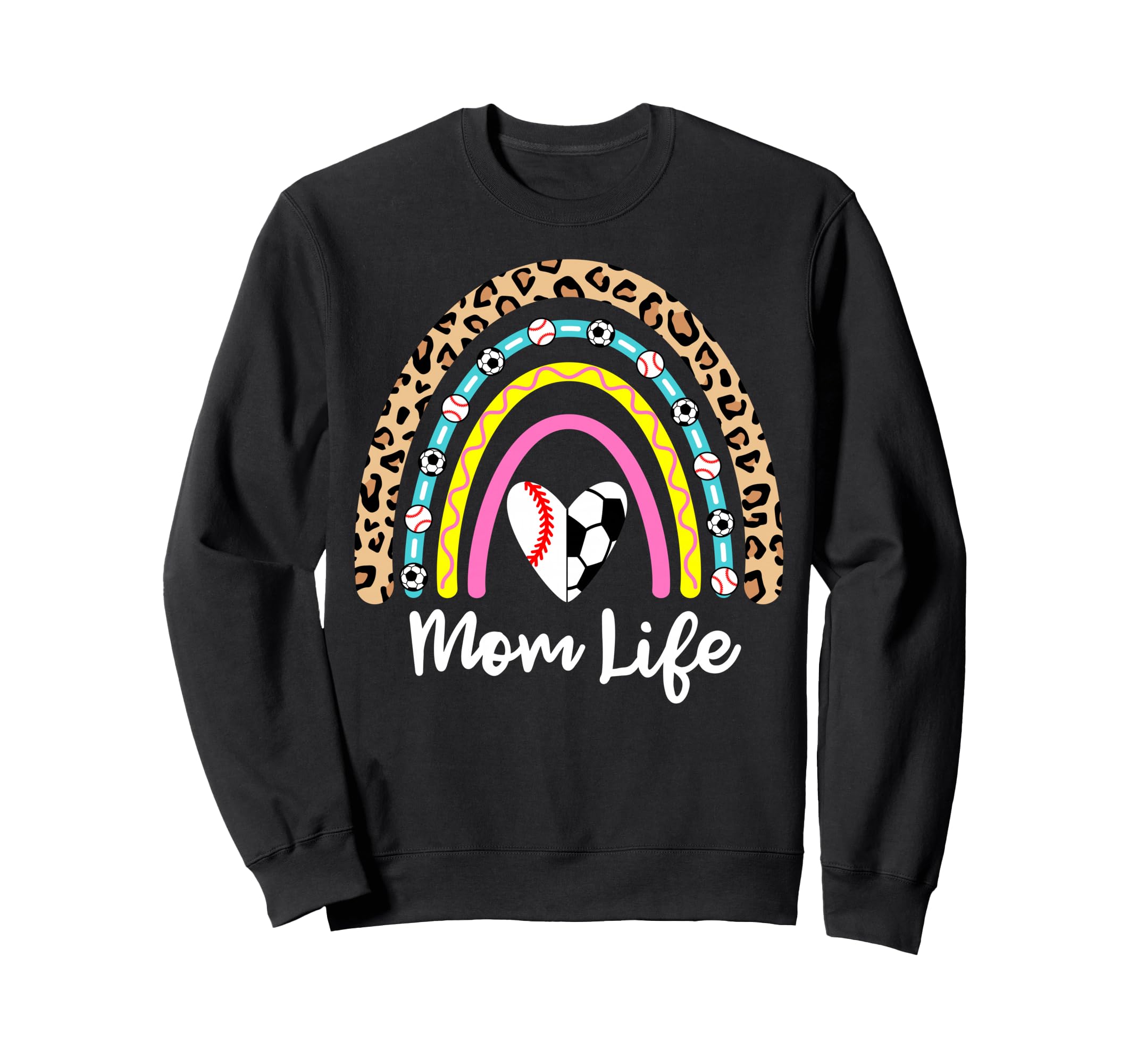 Soccer Baseball Mom Boho Rainbow Sweatshirt - Streetwear Style Men Women - T-Shirt, Sweatshirt, Hoodie
