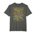 Franklin Pa Usa Hotrod Distressed T-Shirt - Fun Novelty Design Men Women - T-Shirt, Sweatshirt, Hoodie