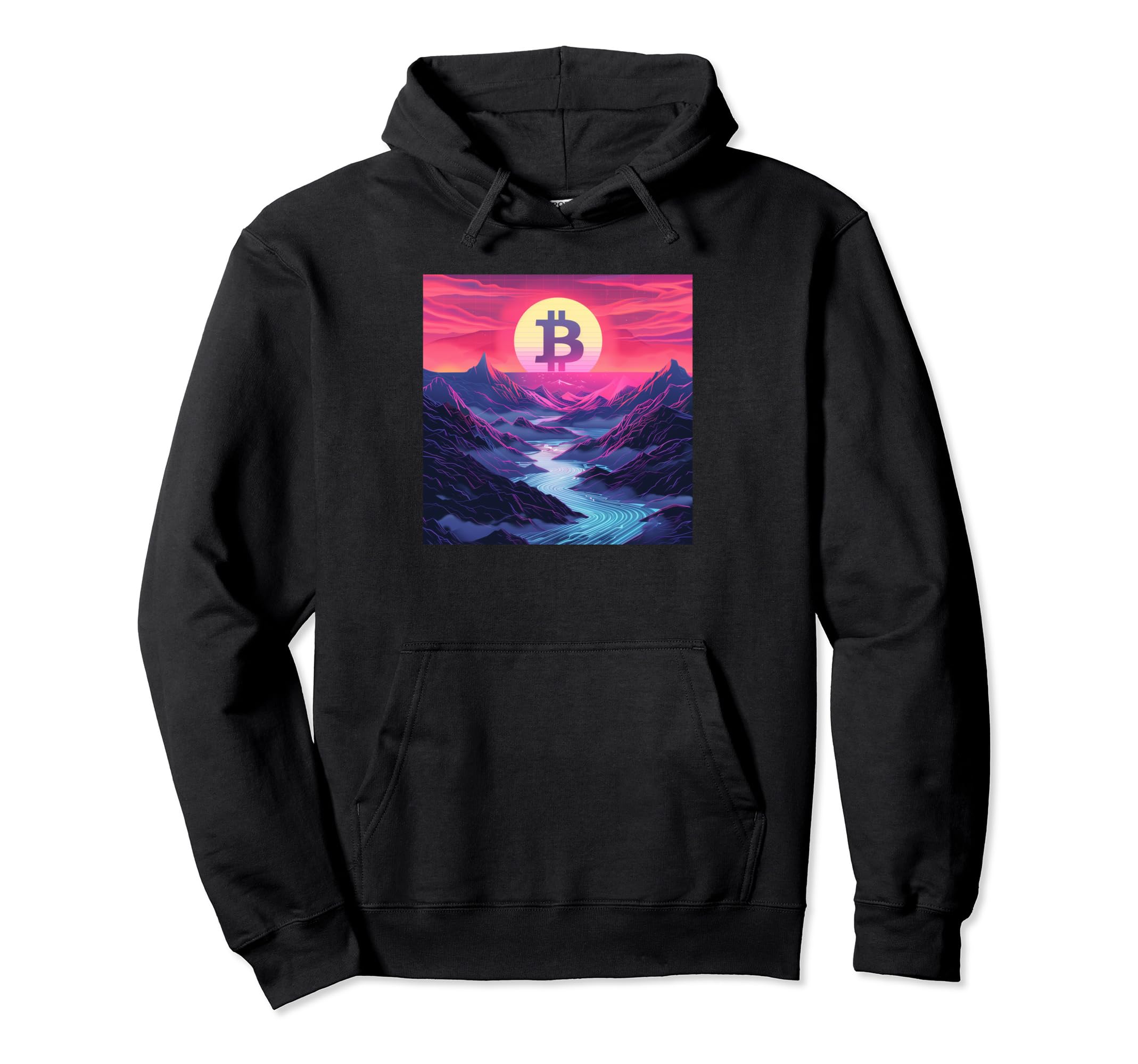 Bitcoin Vaporwave Aesthetic 90S Btc Hoodie - Unique Graphic for Adults - T-Shirt, Sweatshirt, Hoodie