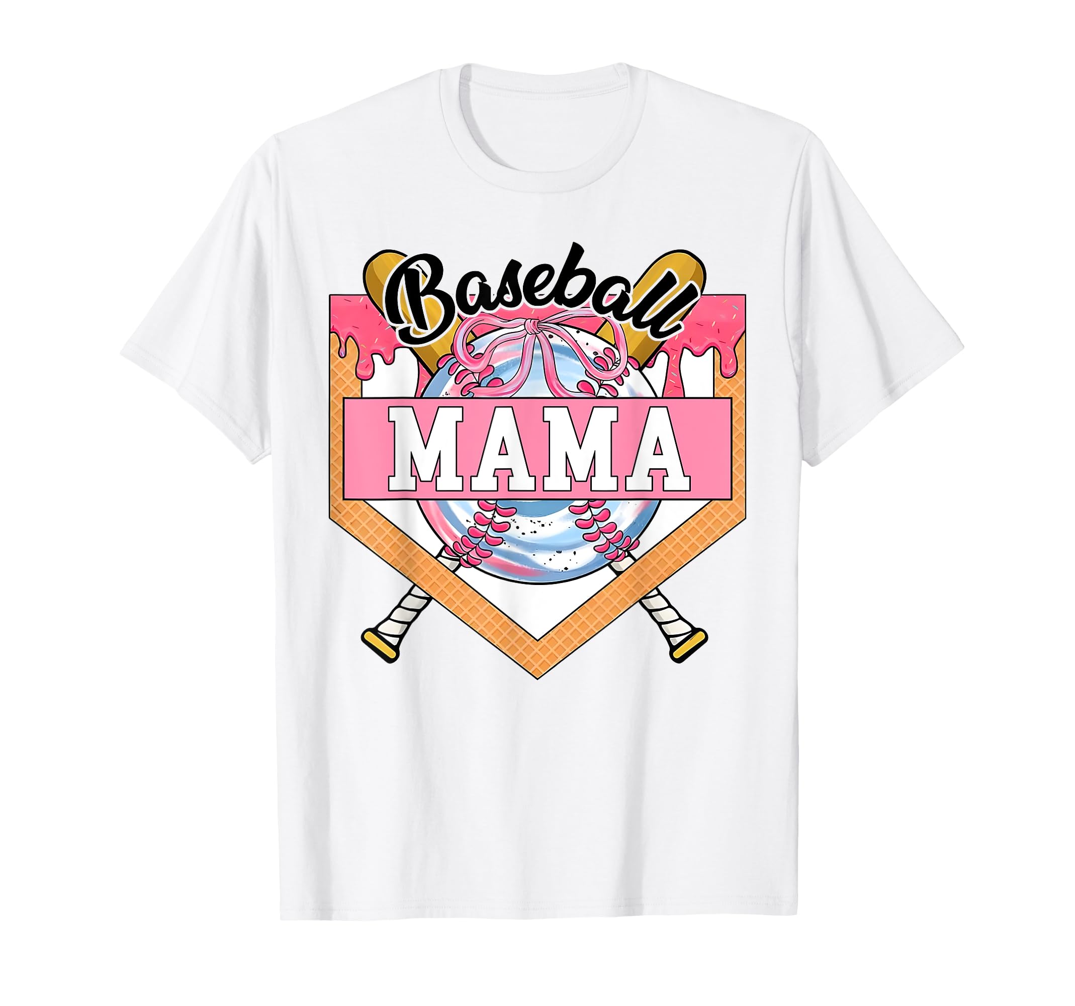 Baseball Mama Coquette Bow Game Day T-Shirt - Novelty Apparel Unisex - T-Shirt, Sweatshirt, Hoodie