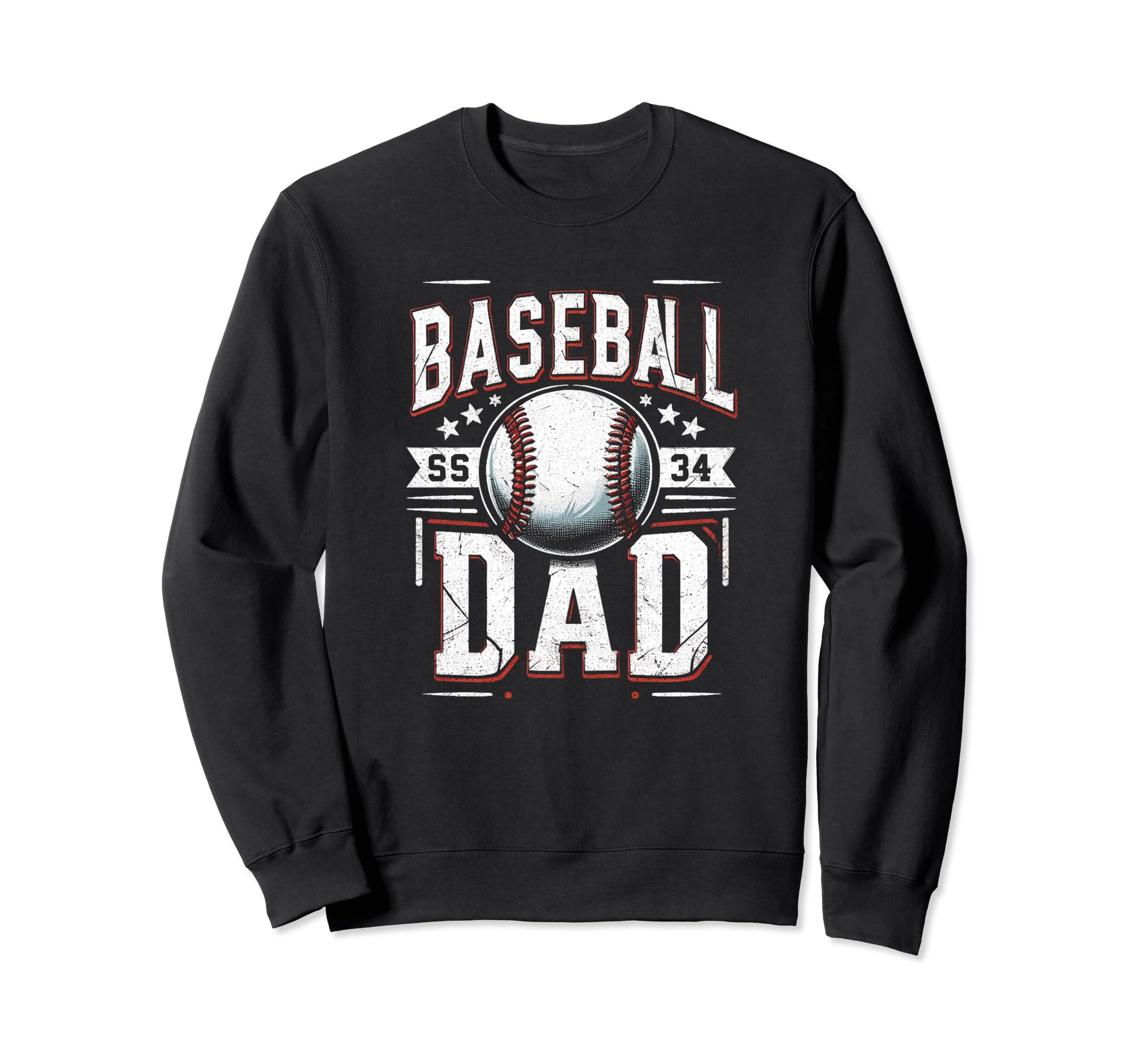 Baseball Dad Fathers Day Sweatshirt - Graphic Print Unisex - T-Shirt, Sweatshirt, Hoodie