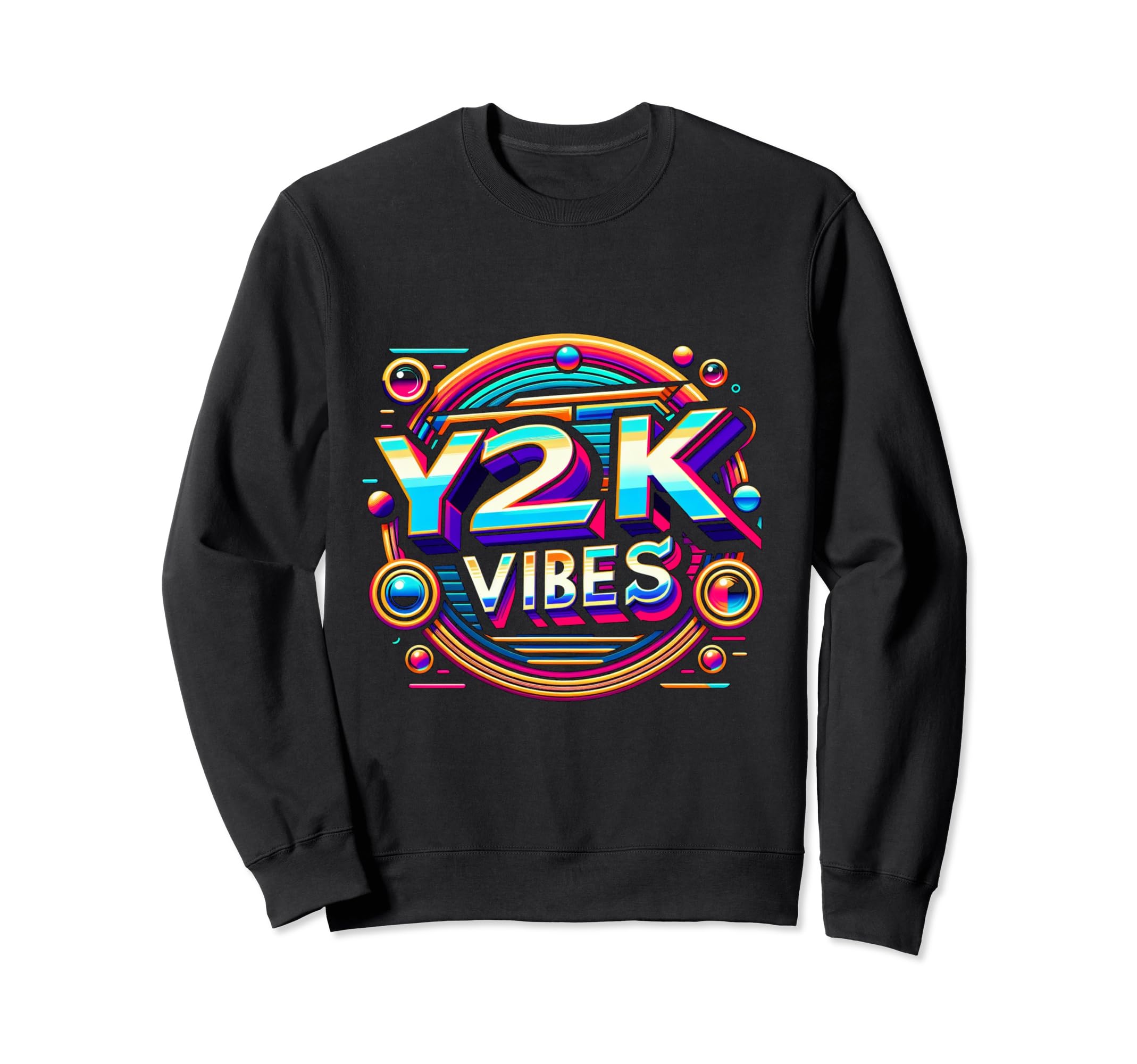 Y2K Vibes Futuristic Aesthetic Sweatshirt - Trendy Graphic Men Women - T-Shirt, Sweatshirt, Hoodie