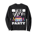 80S Party Roller Skate Cassette Sweatshirt - Fun Novelty Design for Adults - T-Shirt, Sweatshirt, Hoodie