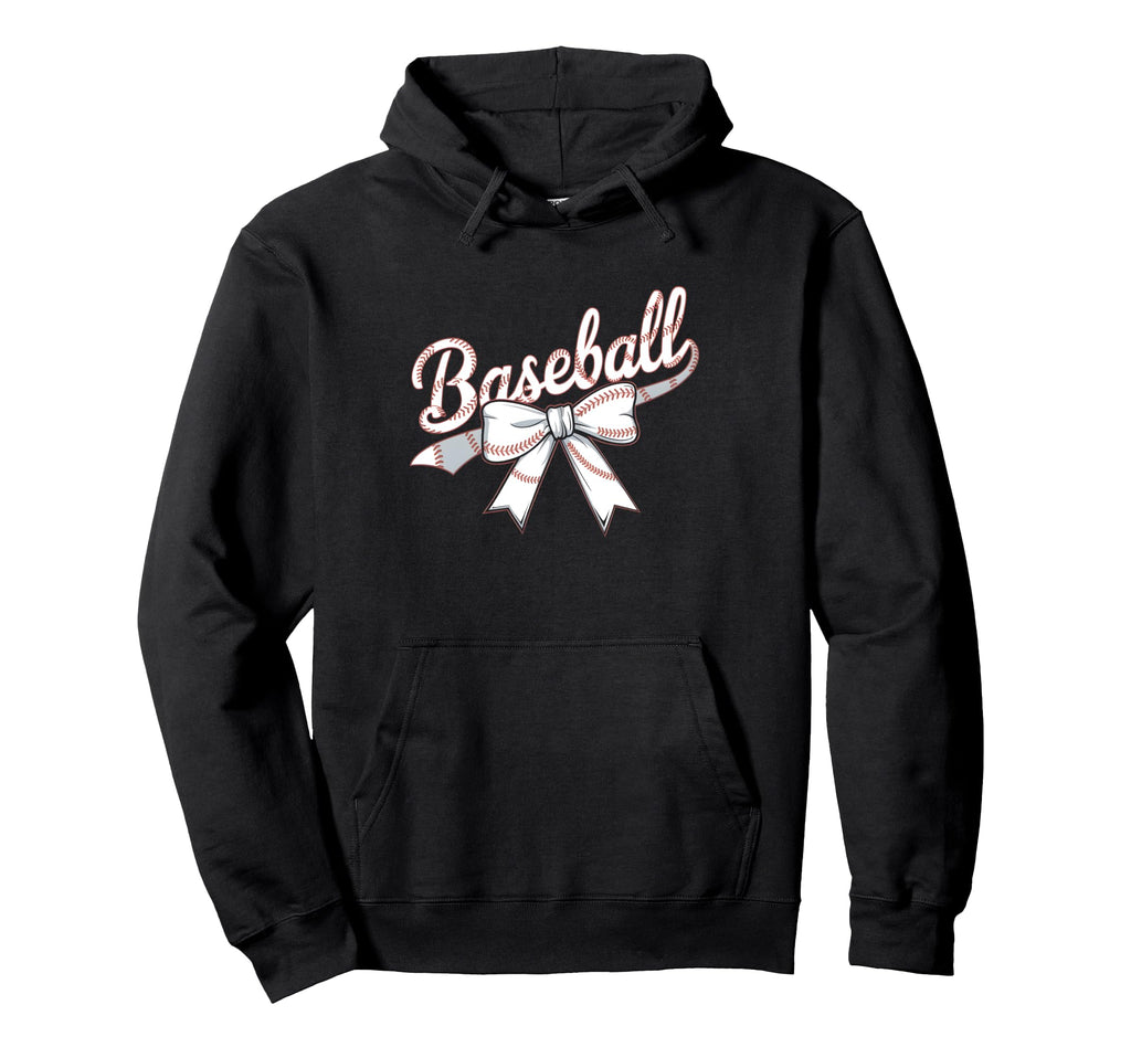Checkered Coquette Bow Baseball Hoodie - Casual Everyday Wear Men Women - T-Shirt, Sweatshirt, Hoodie