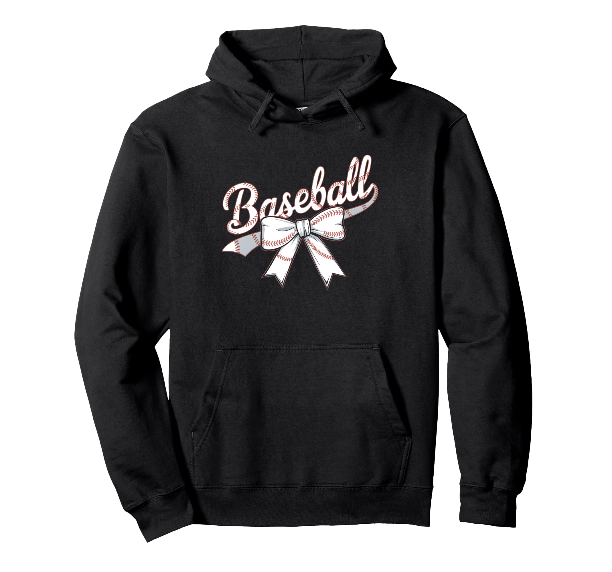 Checkered Coquette Bow Baseball Hoodie - Casual Everyday Wear Men Women - T-Shirt, Sweatshirt, Hoodie