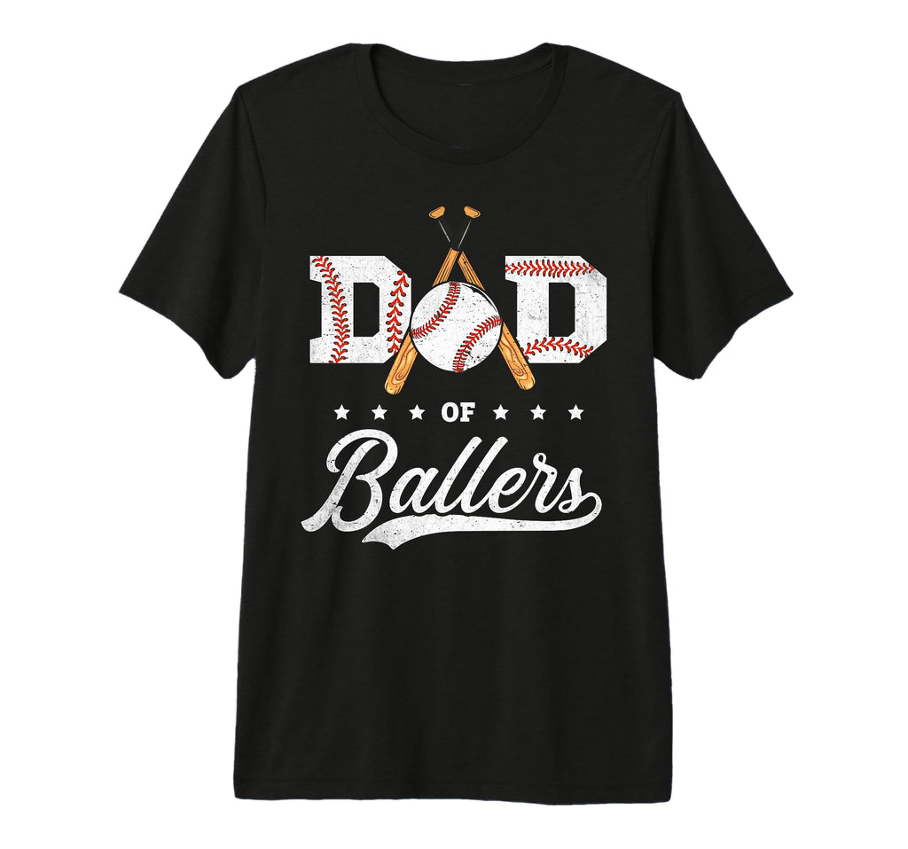 Mens Dad Ballers Dad Baseball T-Shirt - Fun Novelty Design for Adults - T-Shirt, Sweatshirt, Hoodie
