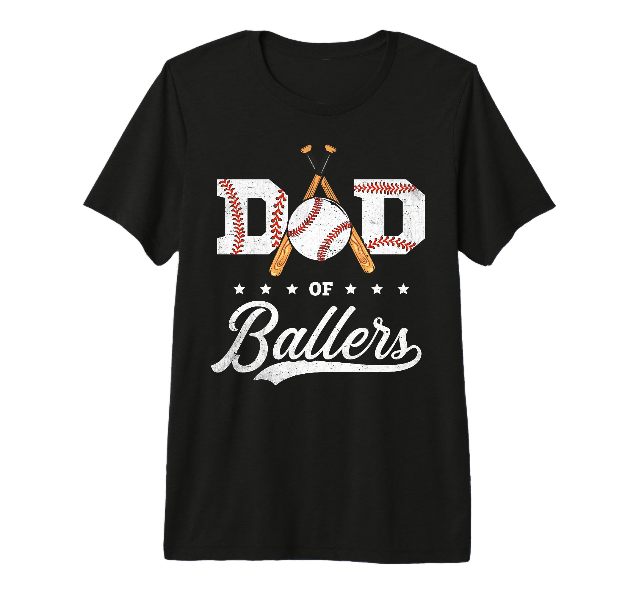 Mens Dad Ballers Dad Baseball T-Shirt - Fun Novelty Design for Adults - T-Shirt, Sweatshirt, Hoodie