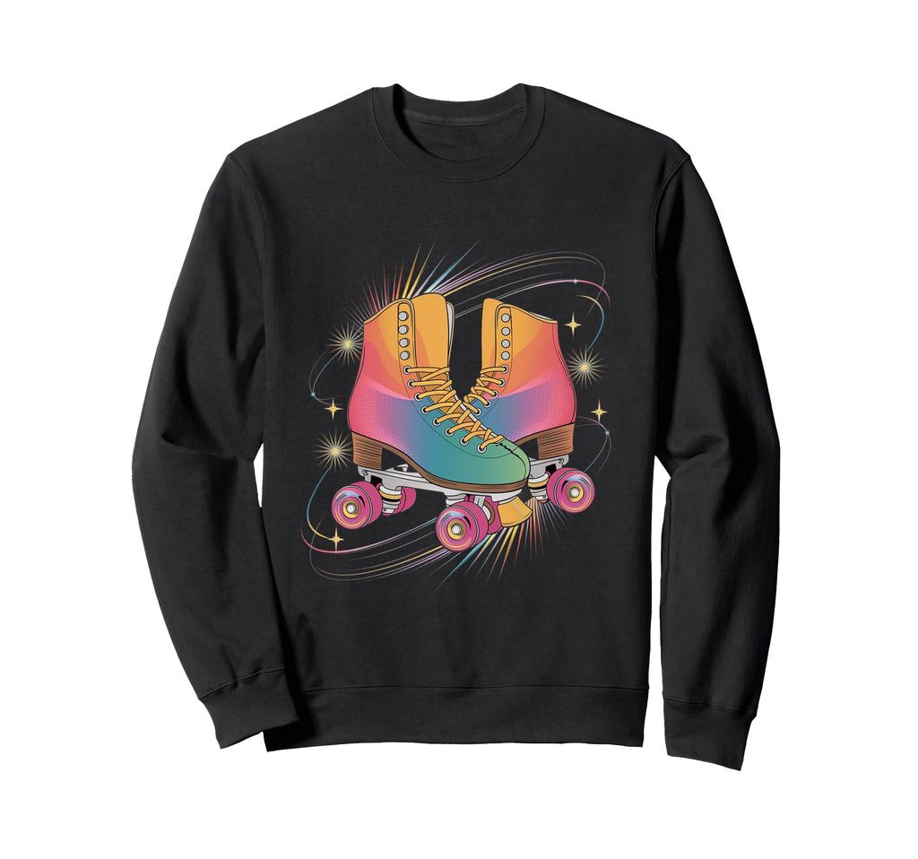 Roller Skate Vibes 80S Colorful Sweatshirt - Fun Novelty Design for Adults - T-Shirt, Sweatshirt, Hoodie