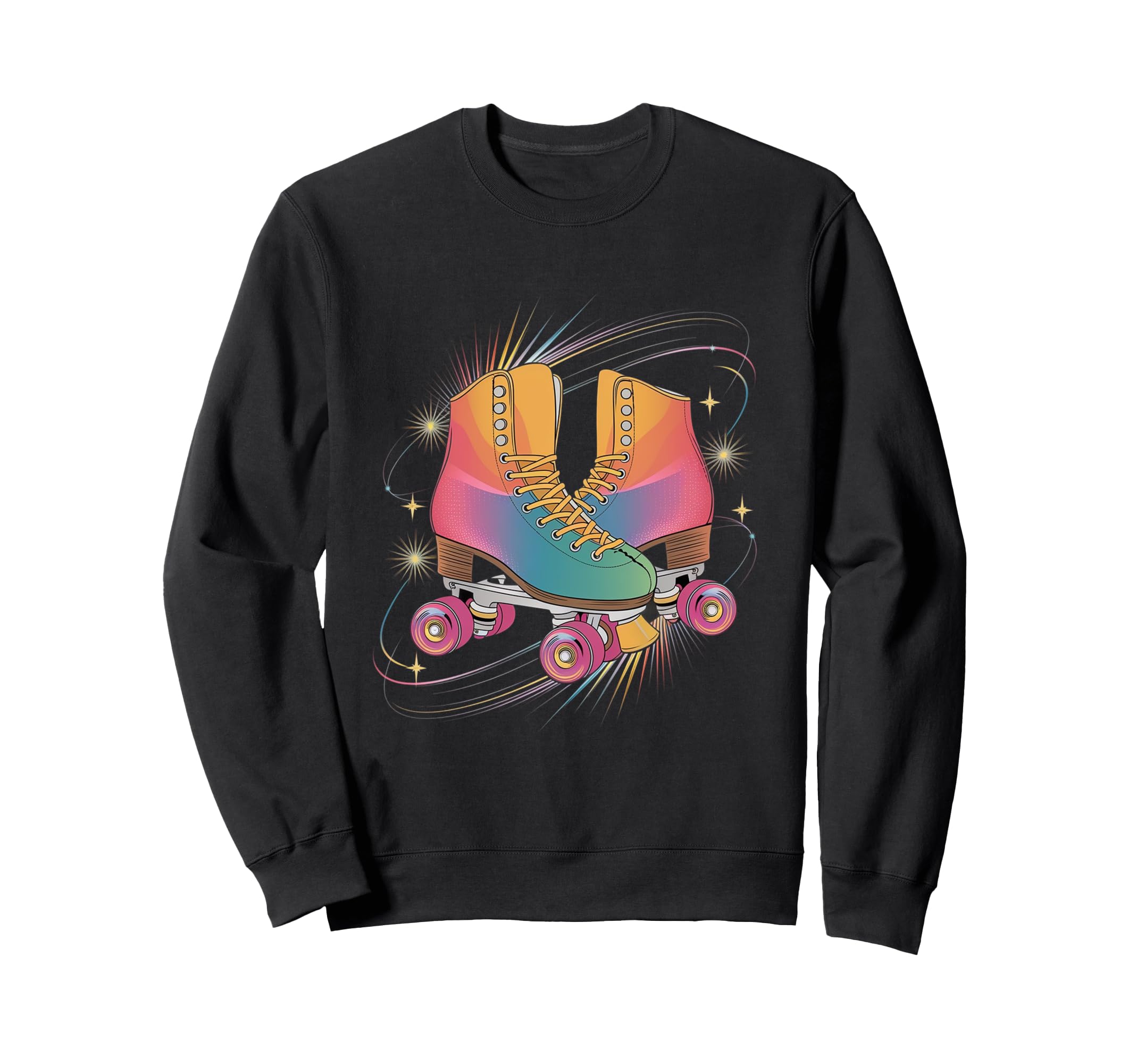 Roller Skate Vibes 80S Colorful Sweatshirt - Fun Novelty Design for Adults - T-Shirt, Sweatshirt, Hoodie