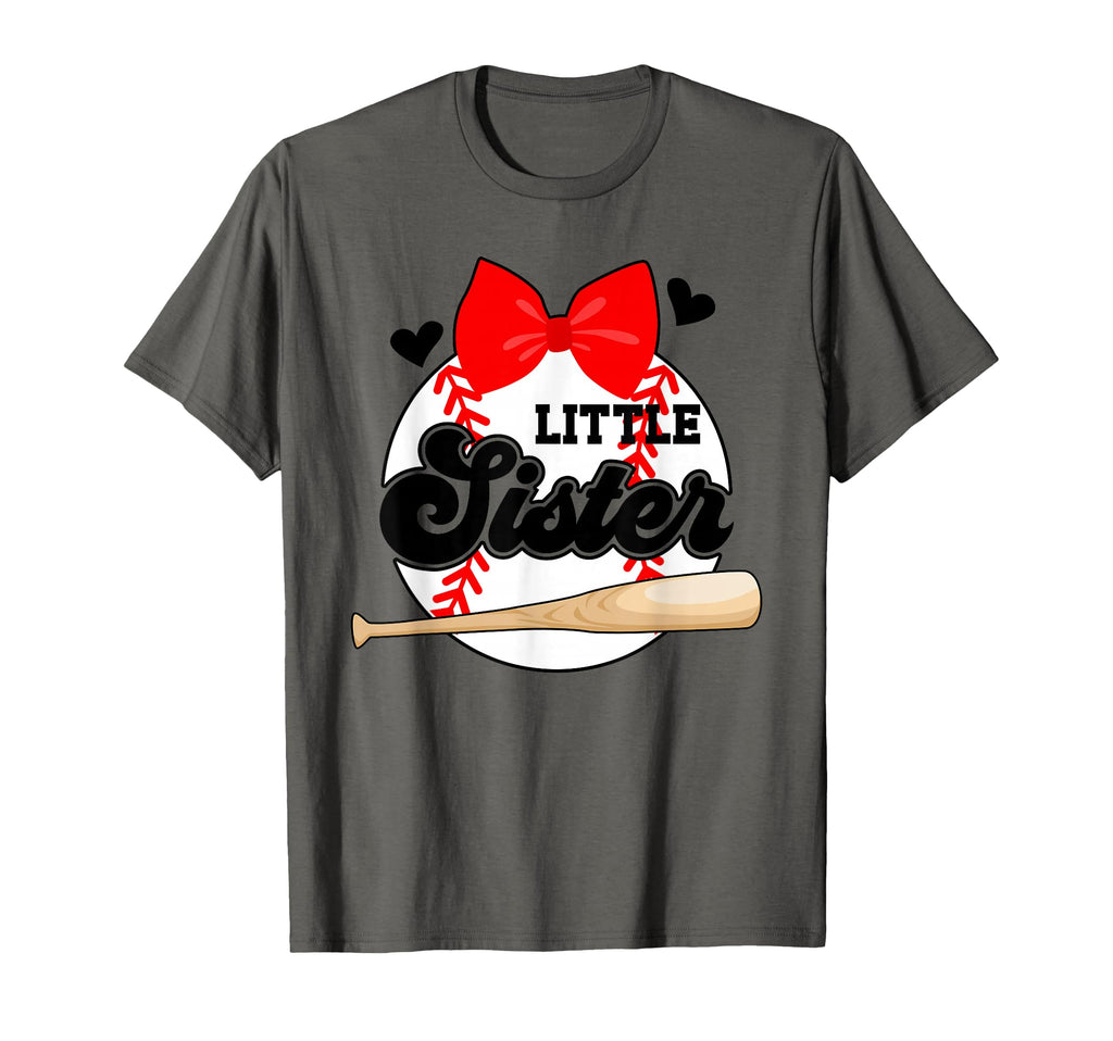 Little Sister Baseball Sister Baseball T-Shirt - Aesthetic Graphic Unisex - T-Shirt, Sweatshirt, Hoodie