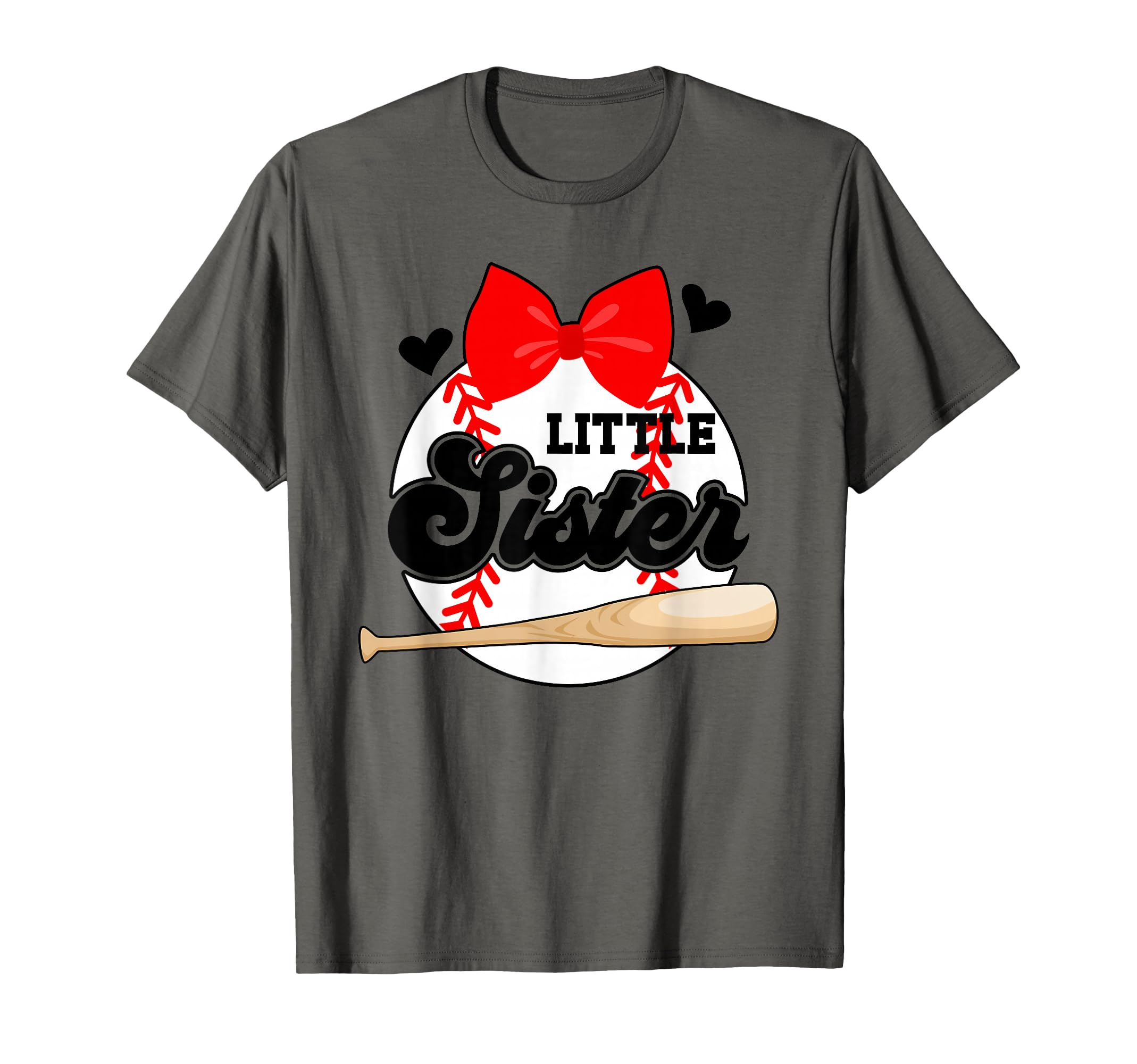 Little Sister Baseball Sister Baseball T-Shirt - Aesthetic Graphic Unisex - T-Shirt, Sweatshirt, Hoodie