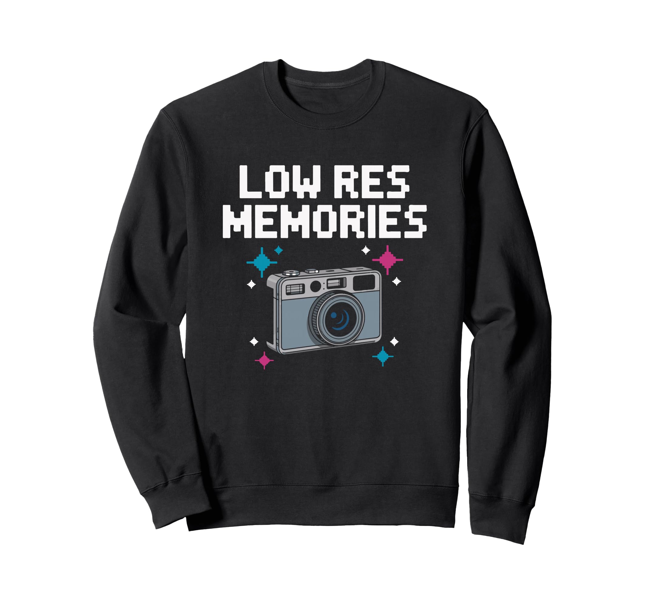 Low Resolution Memories Digicam Sweatshirt - Casual Everyday Wear Unisex - T-Shirt, Sweatshirt, Hoodie