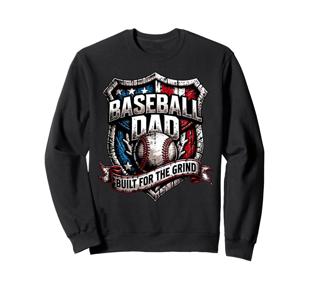 Fathers Day Patriotic Baseball Dad Sweatshirt - Minimalist Print for Adults - T-Shirt, Sweatshirt, Hoodie