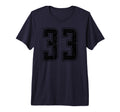 Number 33 Distressed Grunge Jersey T-Shirt - Casual Everyday Wear Unisex - T-Shirt, Sweatshirt, Hoodie