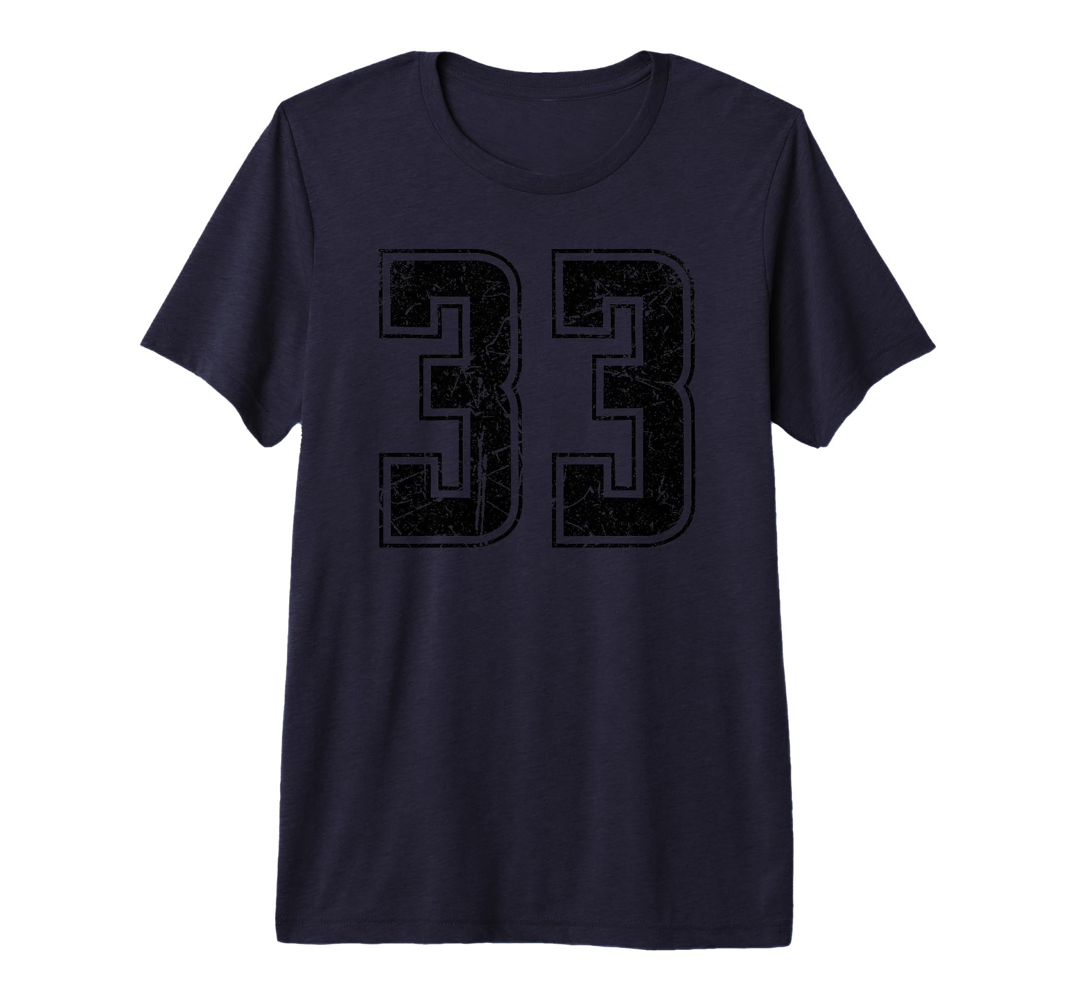 Number 33 Distressed Grunge Jersey T-Shirt - Casual Everyday Wear Unisex - T-Shirt, Sweatshirt, Hoodie