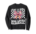 Just Who Loves Baseball Mom Mothers Sweatshirt - Graphic Print for Adults - T-Shirt, Sweatshirt, Hoodie