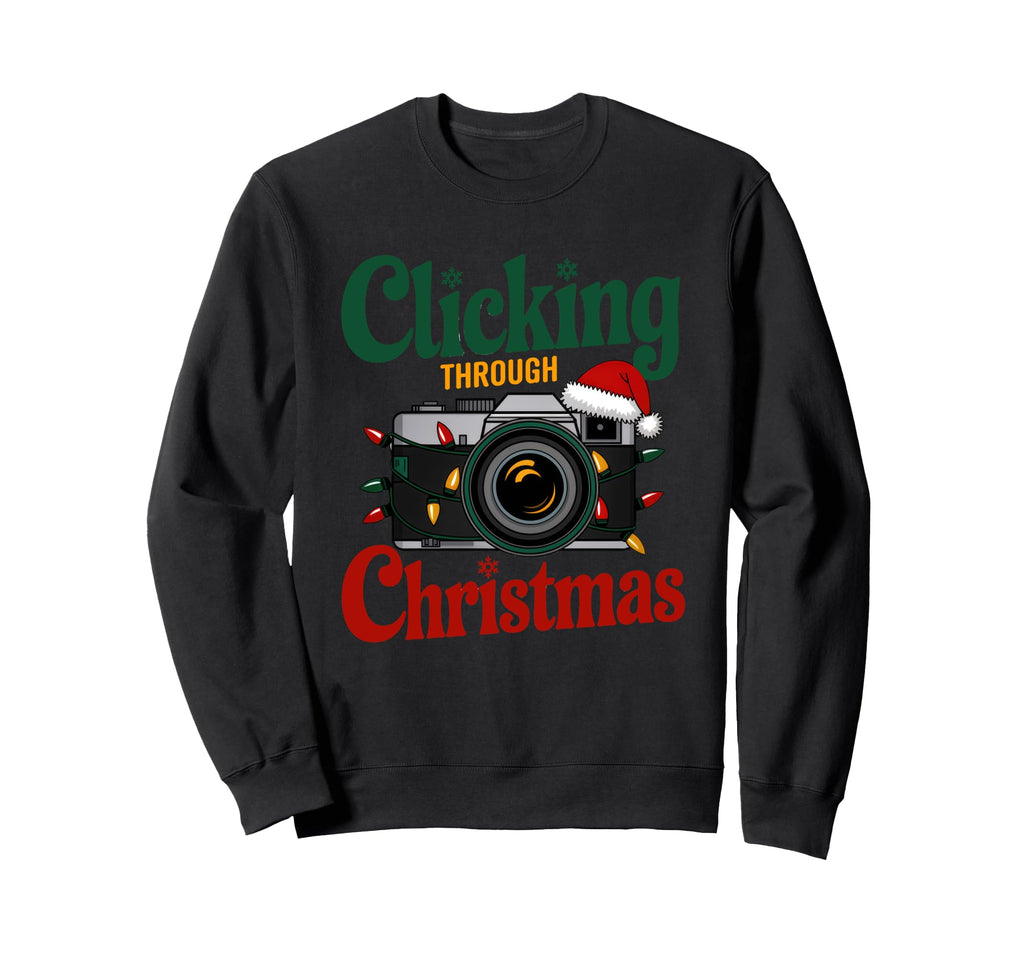 Clicking Through Camera Holiday Light Sweatshirt - Custom Art Print Unisex - T-Shirt, Sweatshirt, Hoodie