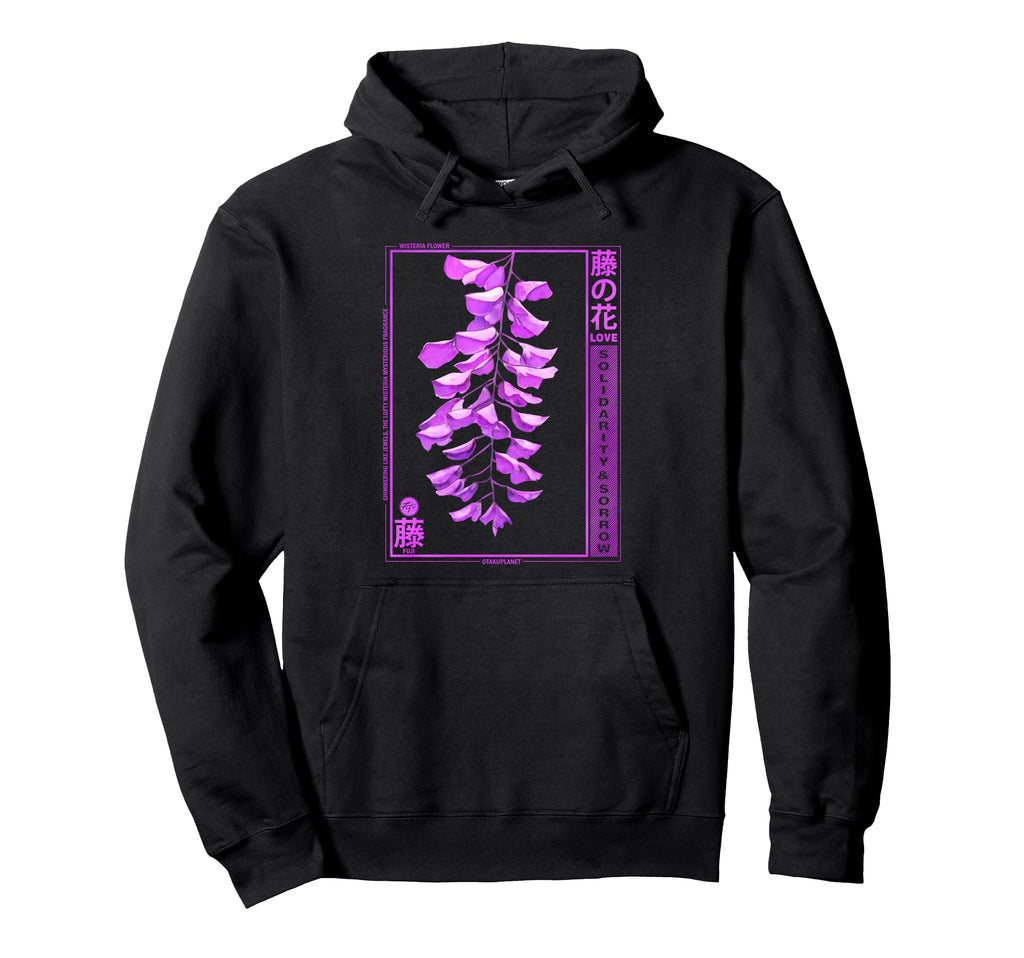Wisteria Anime Flower Japanese Hoodie - Custom Art Print Men Women - T-Shirt, Sweatshirt, Hoodie