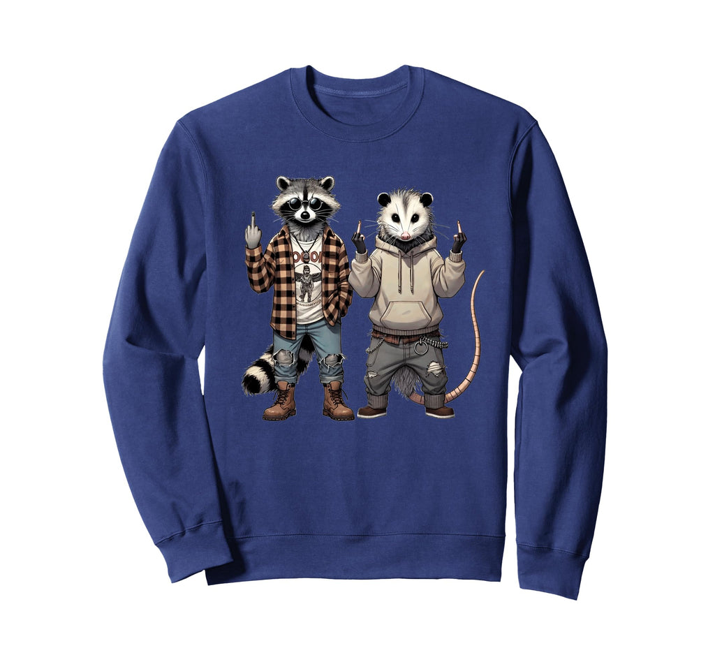 Grunge Y2K Grunge Aesthetic Raccoon Sweatshirt - Aesthetic Graphic Unisex - T-Shirt, Sweatshirt, Hoodie