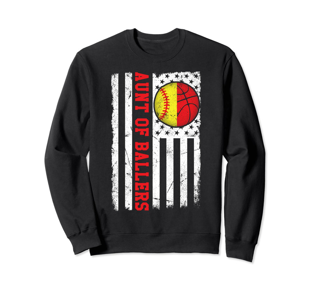 Aunt Ballers Baseball Sweatshirt - Casual Everyday Wear Men Women - T-Shirt, Sweatshirt, Hoodie