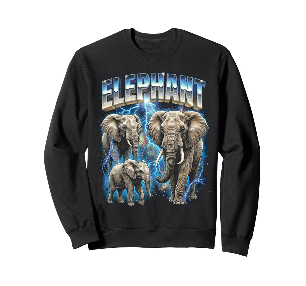 Elephant 80S Funny Elephant 90S Sweatshirt - Custom Art Print Men Women - T-Shirt, Sweatshirt, Hoodie