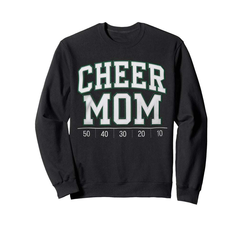 Cheer Mom Mother Bow Cheerleader Game Sweatshirt - Unique Graphic Unisex - T-Shirt, Sweatshirt, Hoodie
