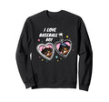 I Love Baseball Dog Locket Funny Sweatshirt - Aesthetic Graphic for Adults - T-Shirt, Sweatshirt, Hoodie