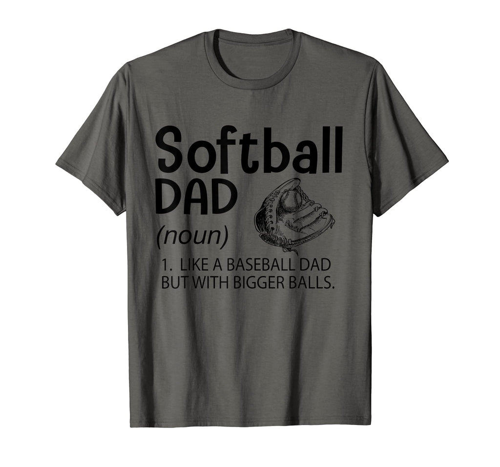 Mens Softball Dad Like Baseball Dad T-Shirt - Custom Art Print Men Women - T-Shirt, Sweatshirt, Hoodie