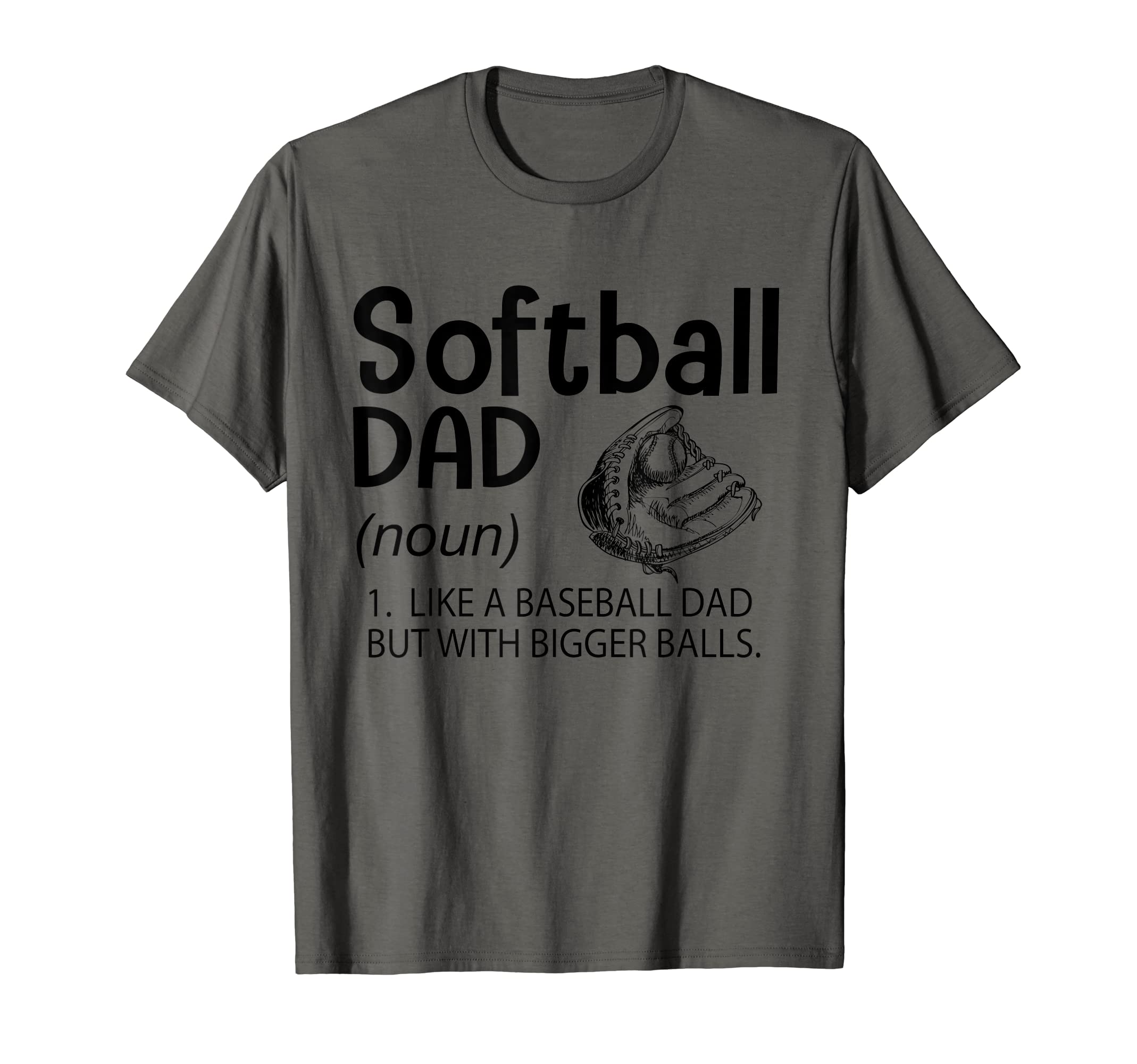 Mens Softball Dad Like Baseball Dad T-Shirt - Custom Art Print Men Women - T-Shirt, Sweatshirt, Hoodie