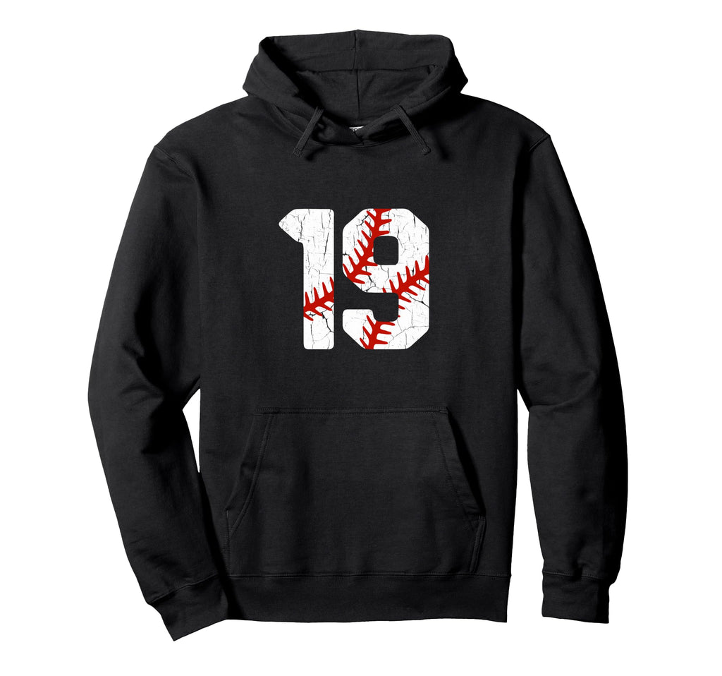 Baseball Player Jersey Number 19 19 Hoodie - Unique Graphic for Adults - T-Shirt, Sweatshirt, Hoodie